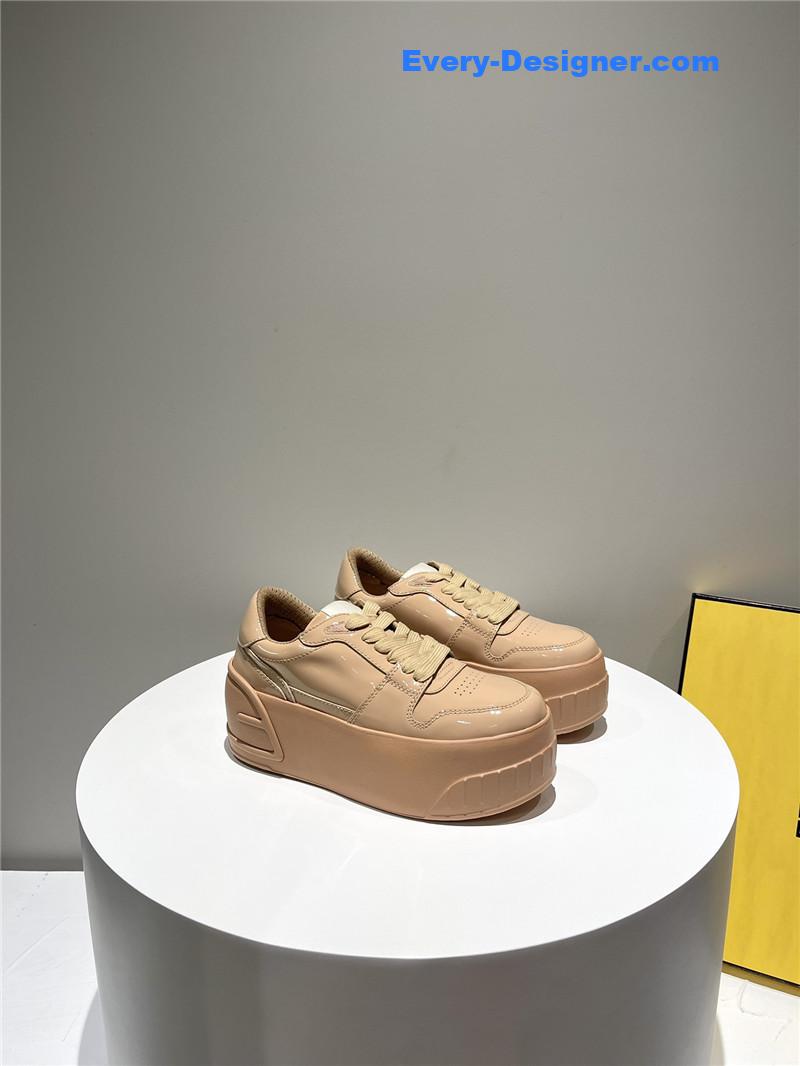 f**di platform shoes in S*per soft patent leather
