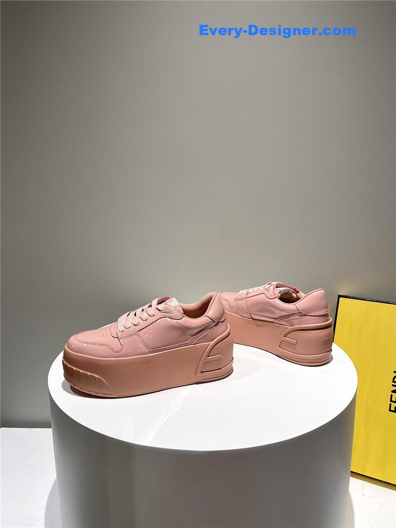 f**di platform shoes in S*per soft patent leather