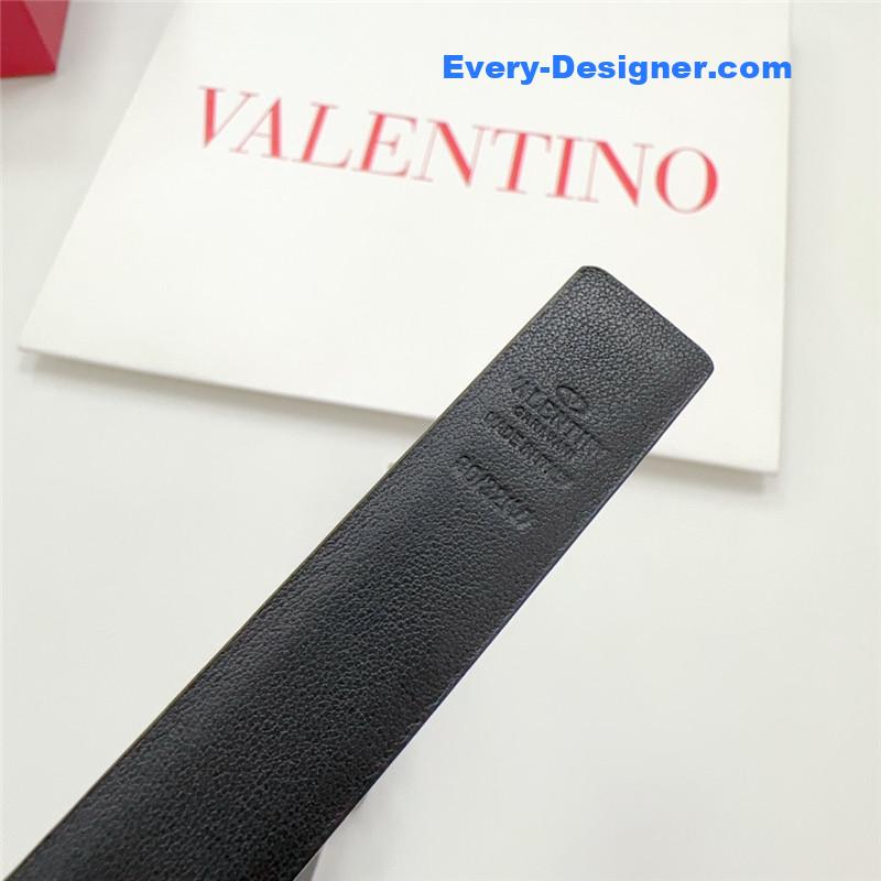 Va1e*ntin0 new double-sided top layer cowhide belt