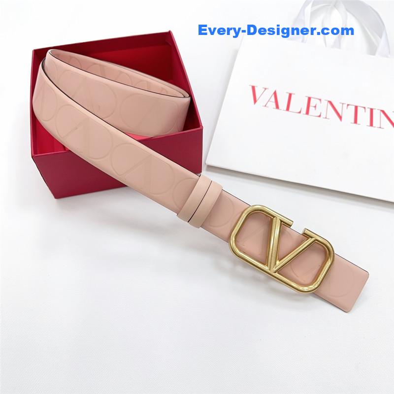 Va1e*ntin0 new double-sided top layer cowhide belt