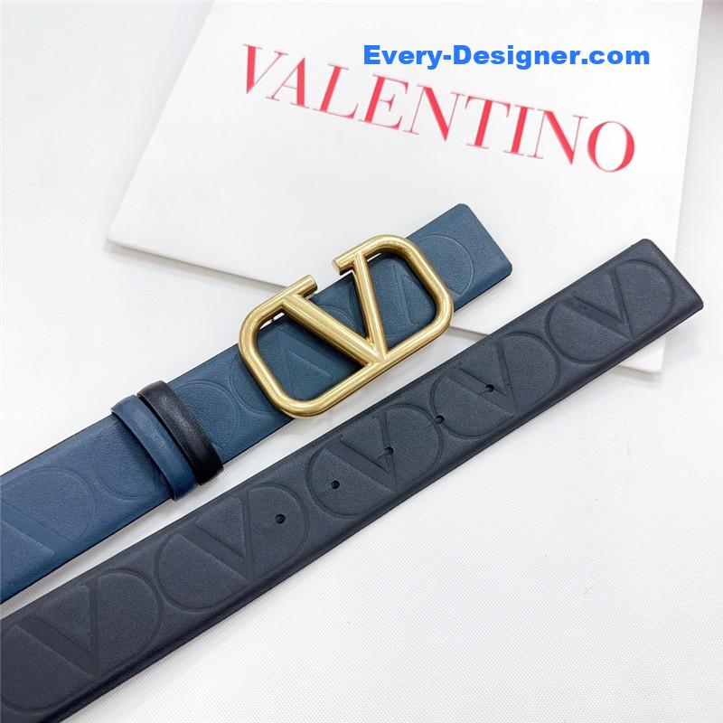 Va1e*ntin0 new double-sided top layer cowhide belt