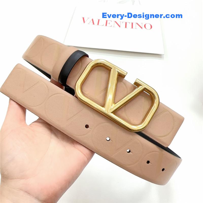 Va1e*ntin0 new double-sided top layer cowhide belt