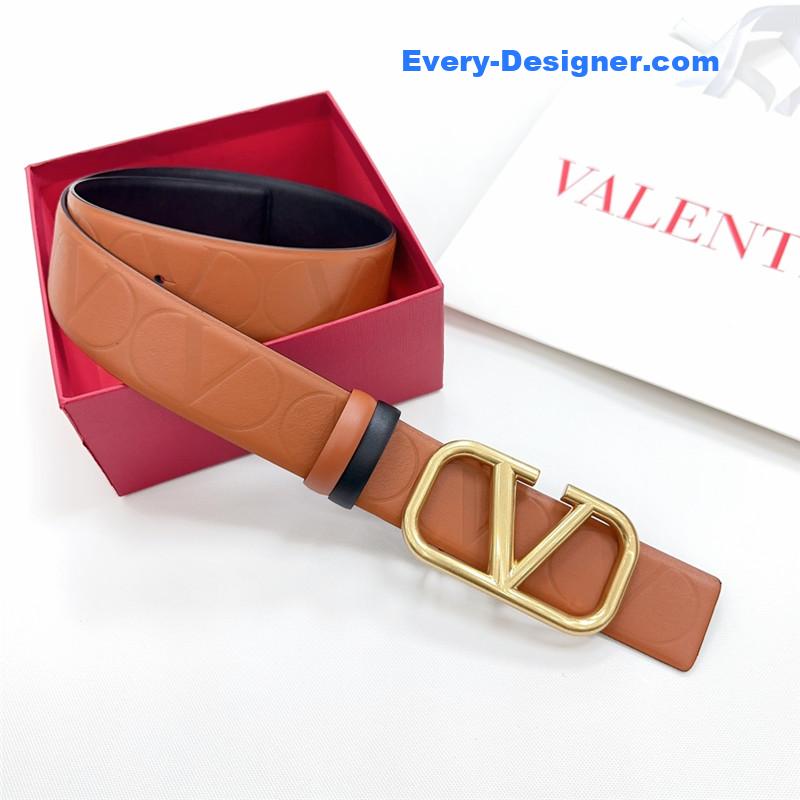 Va1e*ntin0 new double-sided top layer cowhide belt