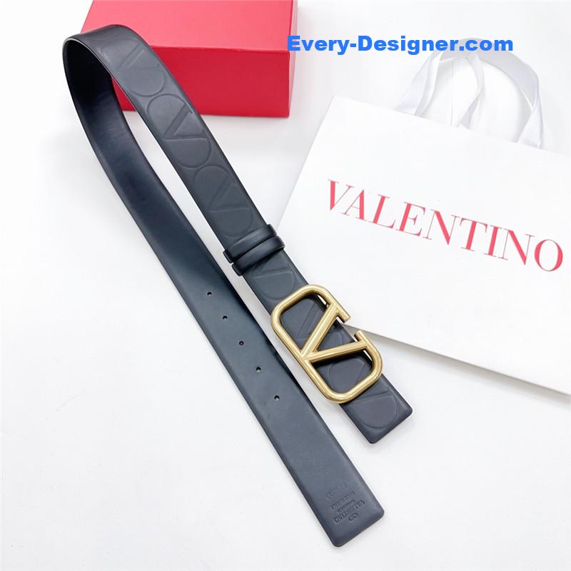 Va1e*ntin0 new double-sided top layer cowhide belt