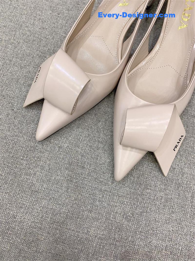 Pra*a catwalk new cat heel origami back empty shoes