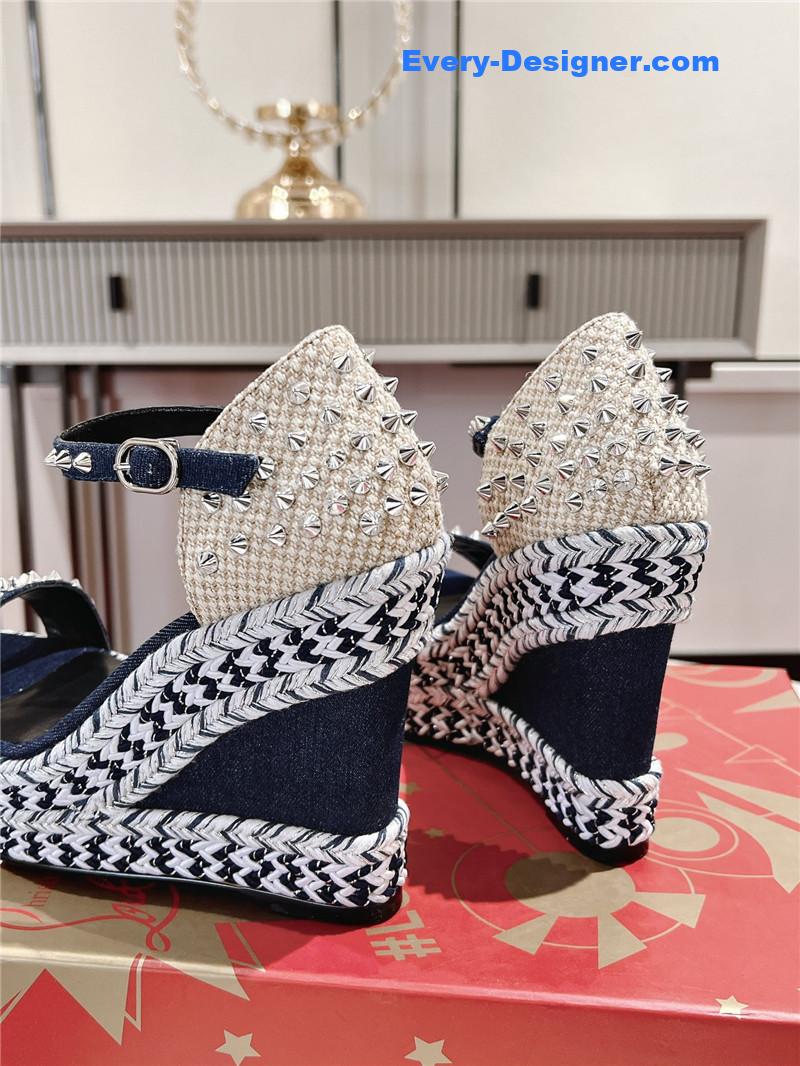 Chr1st1an louboutin mafaldina zeppa wedge sandals