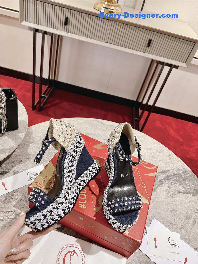 Chr1st1an louboutin mafaldina zeppa wedge sandals