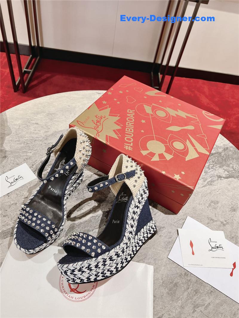 Chr1st1an louboutin mafaldina zeppa wedge sandals