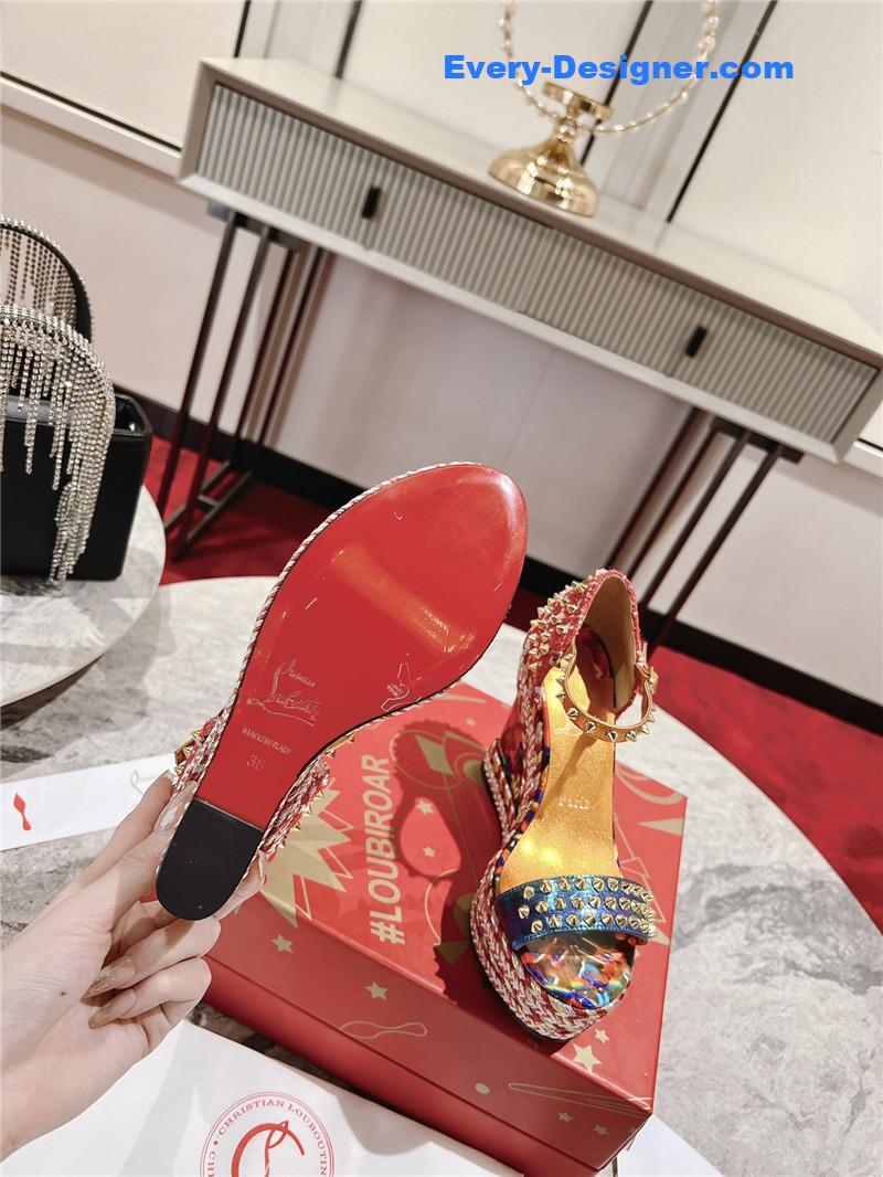 Chr1st1an louboutin mafaldina zeppa wedge sandals