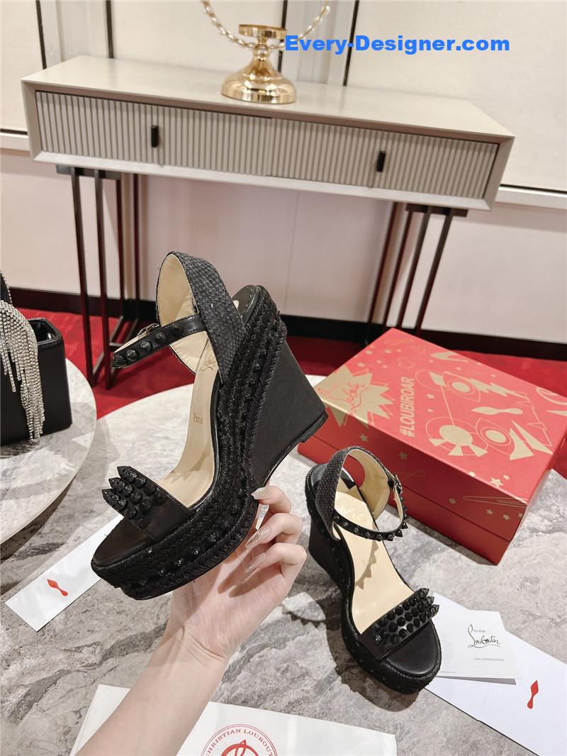 Chr1st1an louboutin mafaldina zeppa wedge sandals