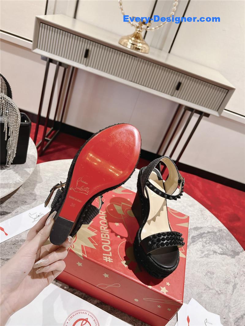 Chr1st1an louboutin mafaldina zeppa wedge sandals