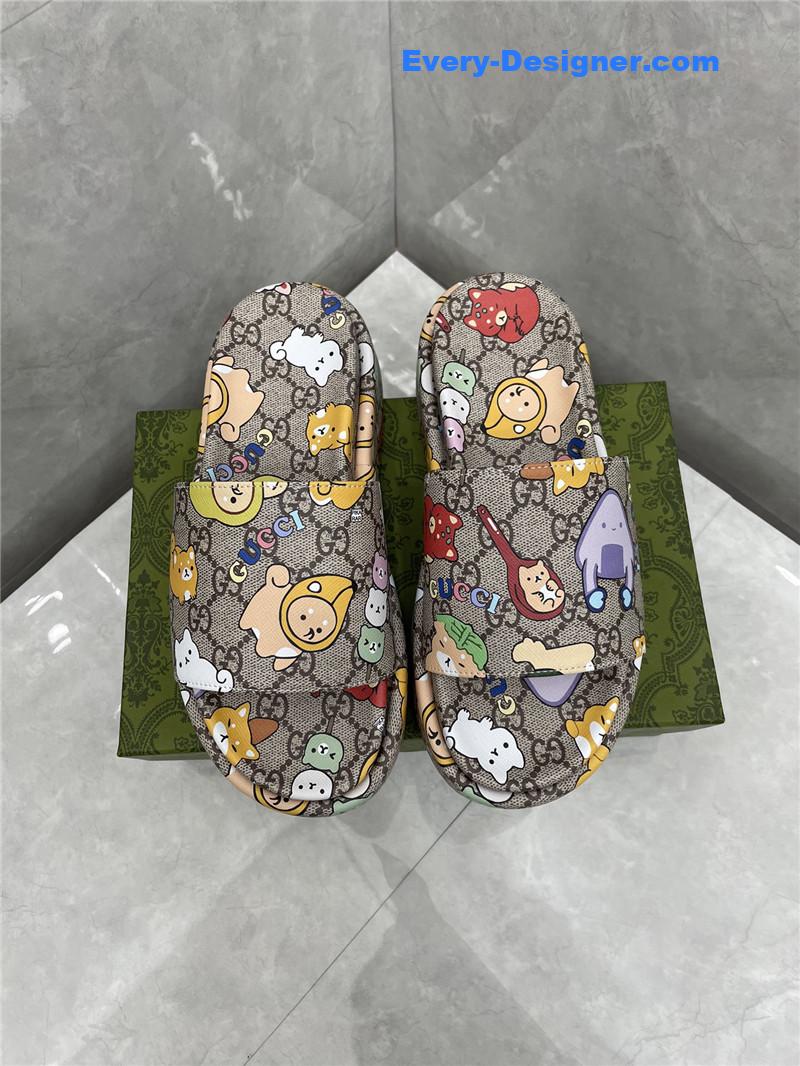 Gvc*1 new animal graffiti platform slippers