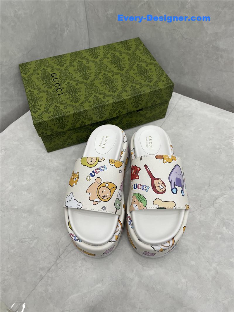 Gvc*1 new animal graffiti platform slippers