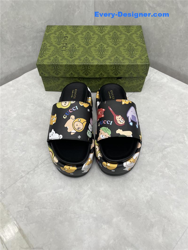 Gvc*1 new animal graffiti platform slippers