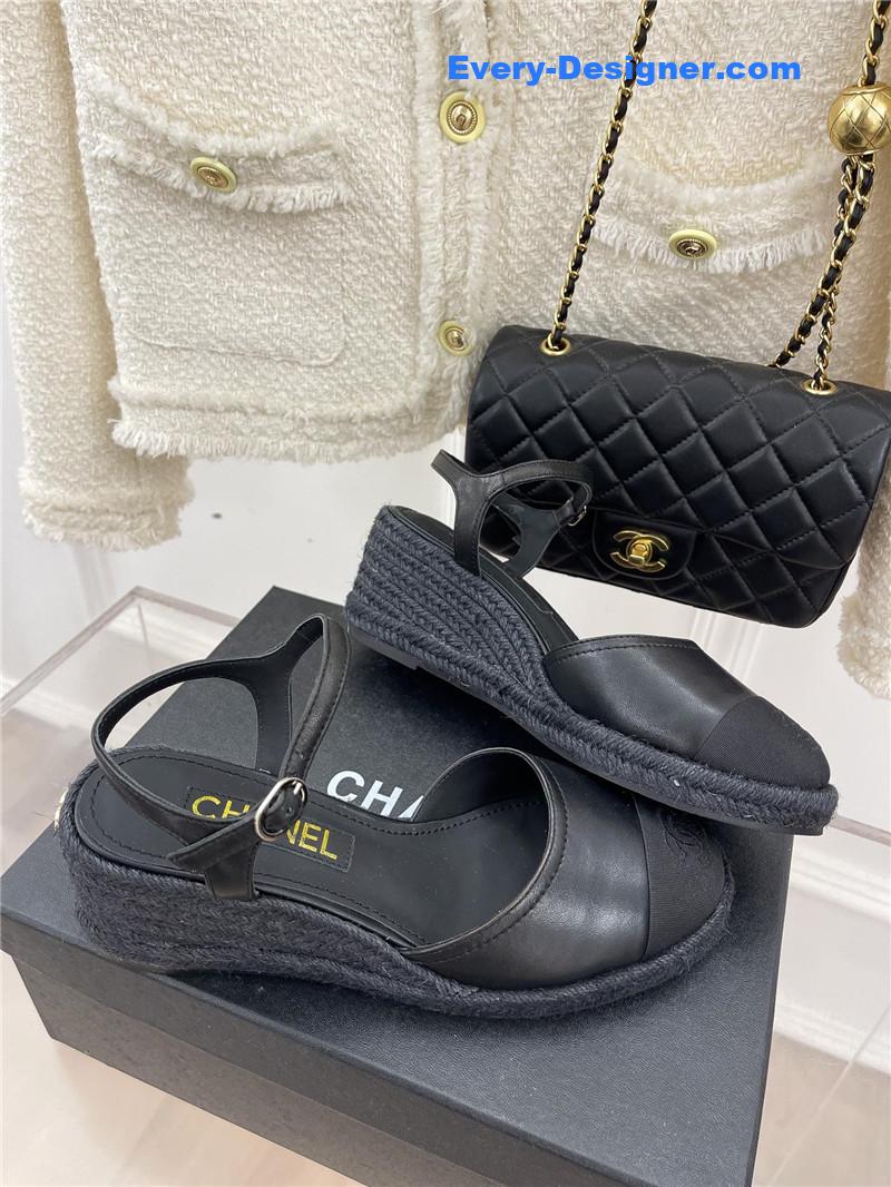 CC wedge platform sandals