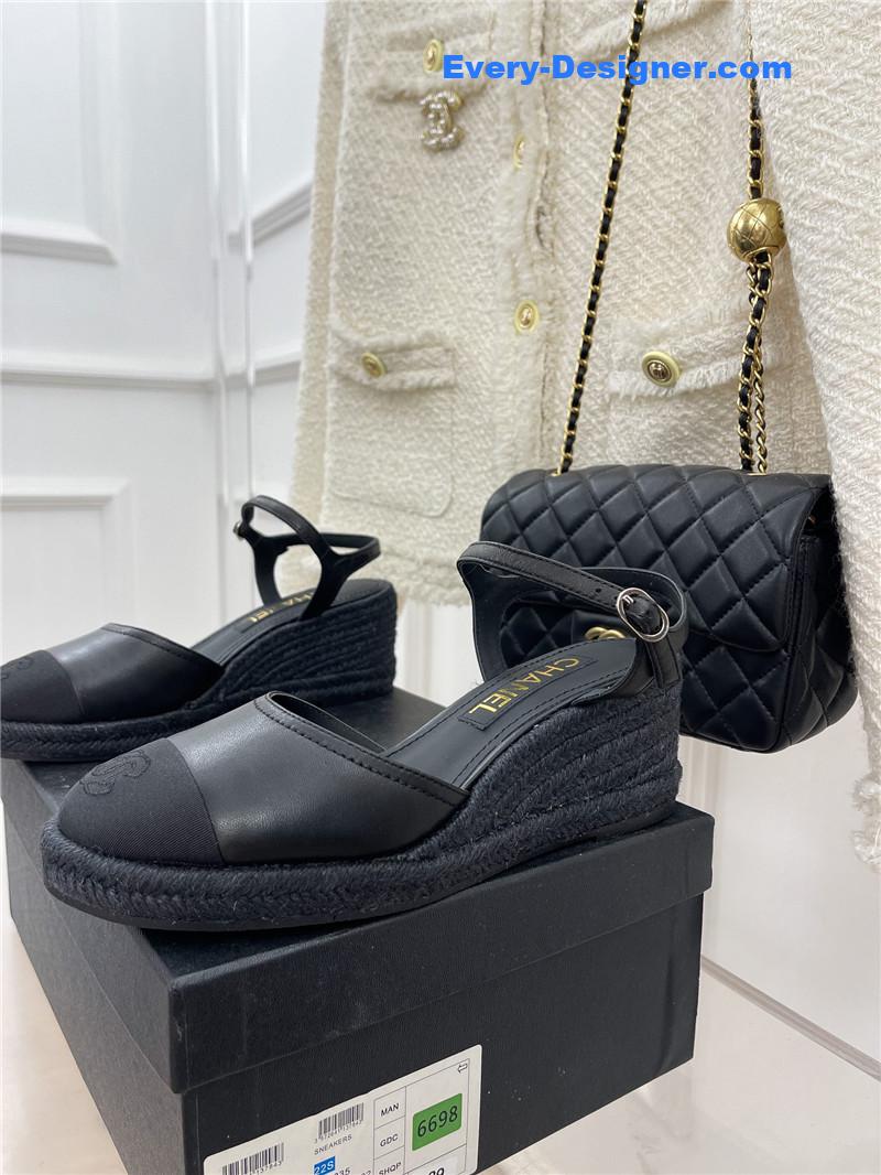 CC wedge platform sandals