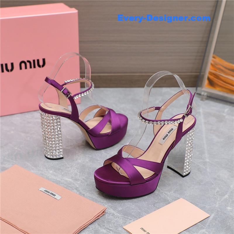 M1um1u high-heeled chunky-heeled sandals
