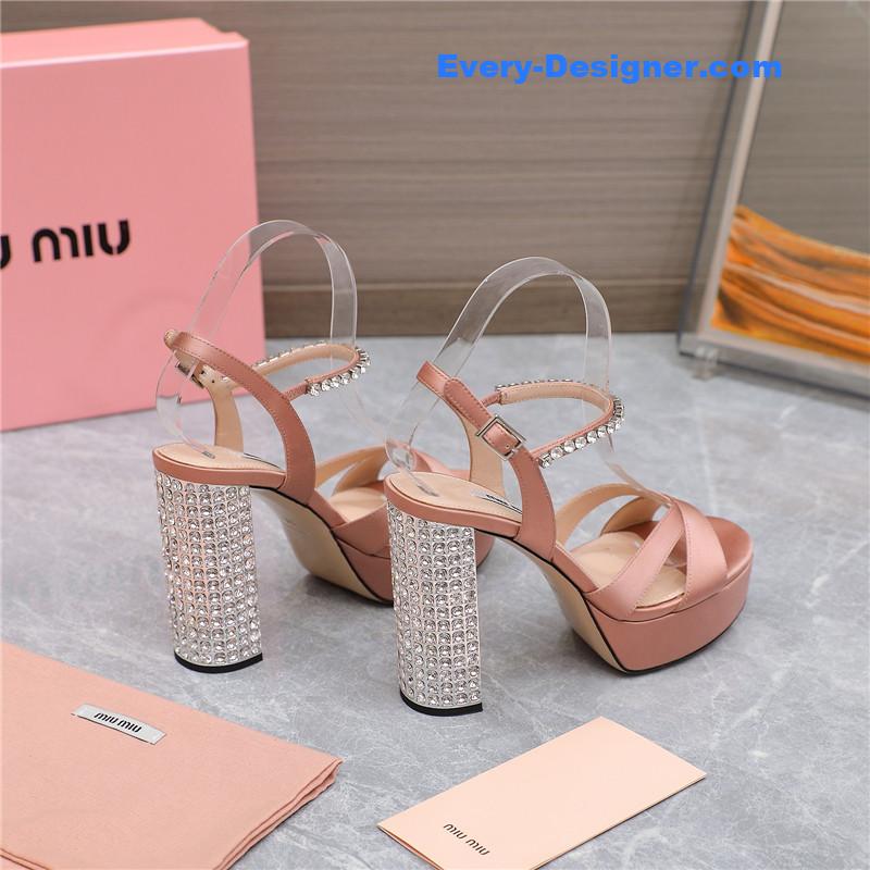 M1um1u high-heeled chunky-heeled sandals