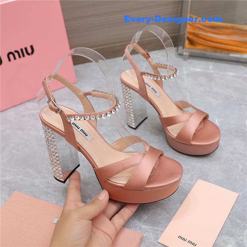 M1um1u high-heeled chunky-heeled sandals