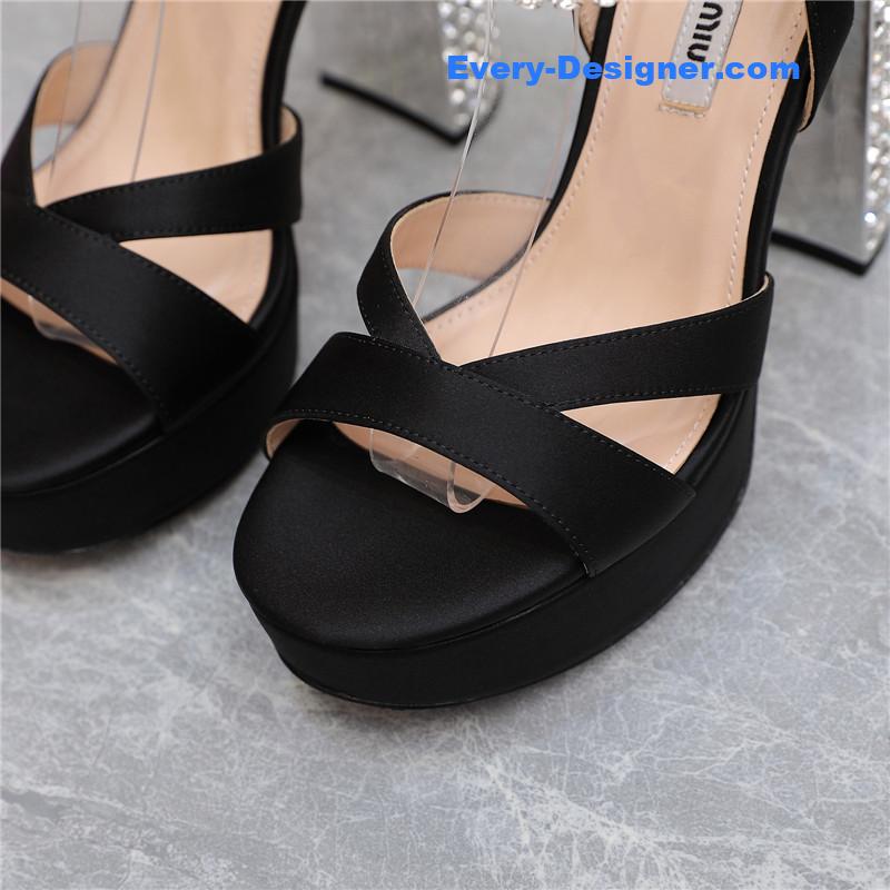 M1um1u high-heeled chunky-heeled sandals