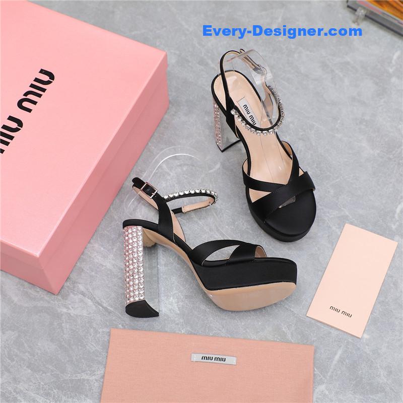 M1um1u high-heeled chunky-heeled sandals