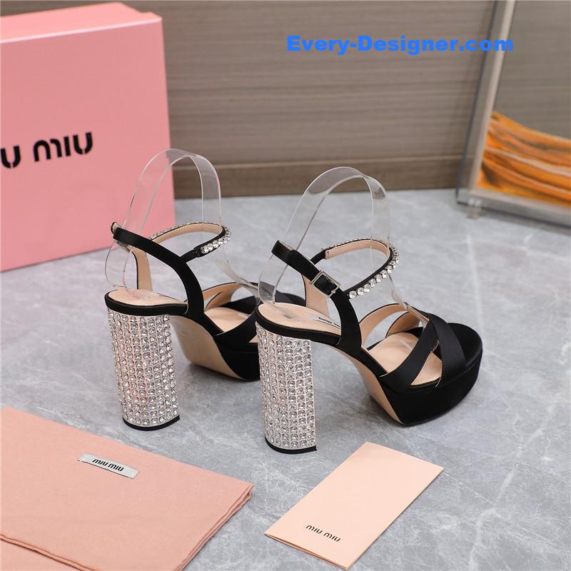 M1um1u high-heeled chunky-heeled sandals