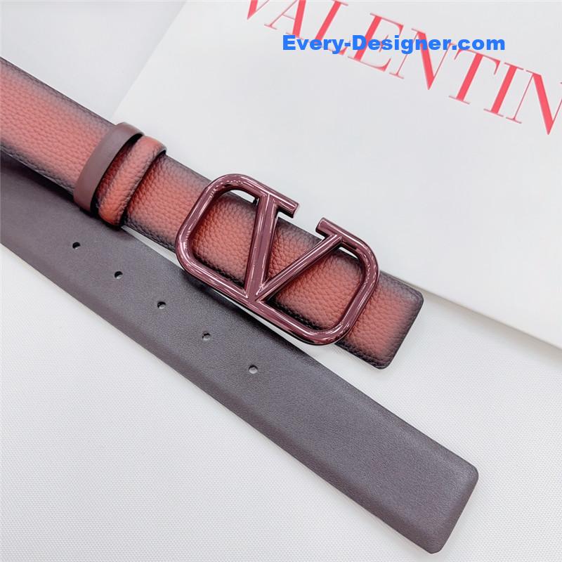 Va1e*ntin0 new double-sided top layer cowhide belt