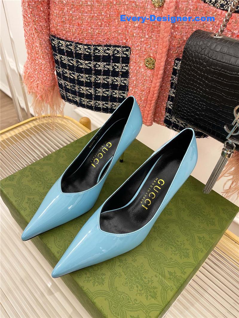 Gvc*1 metal heel pointed high heels