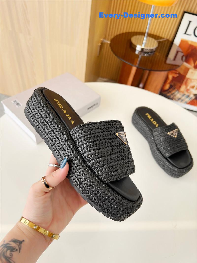 Pra*a hand-woven slippers