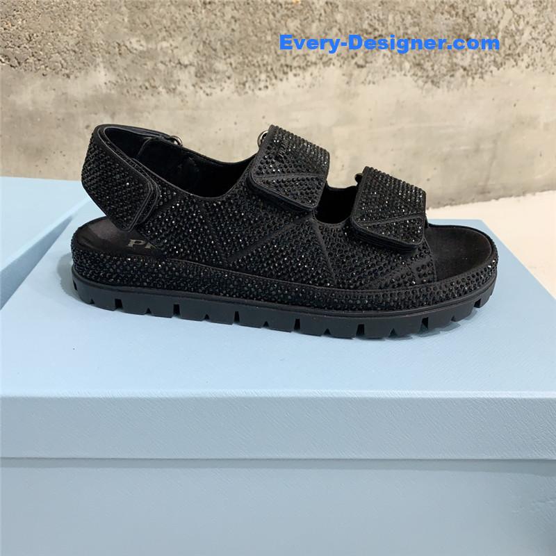 Pra*a rhinestone sandals