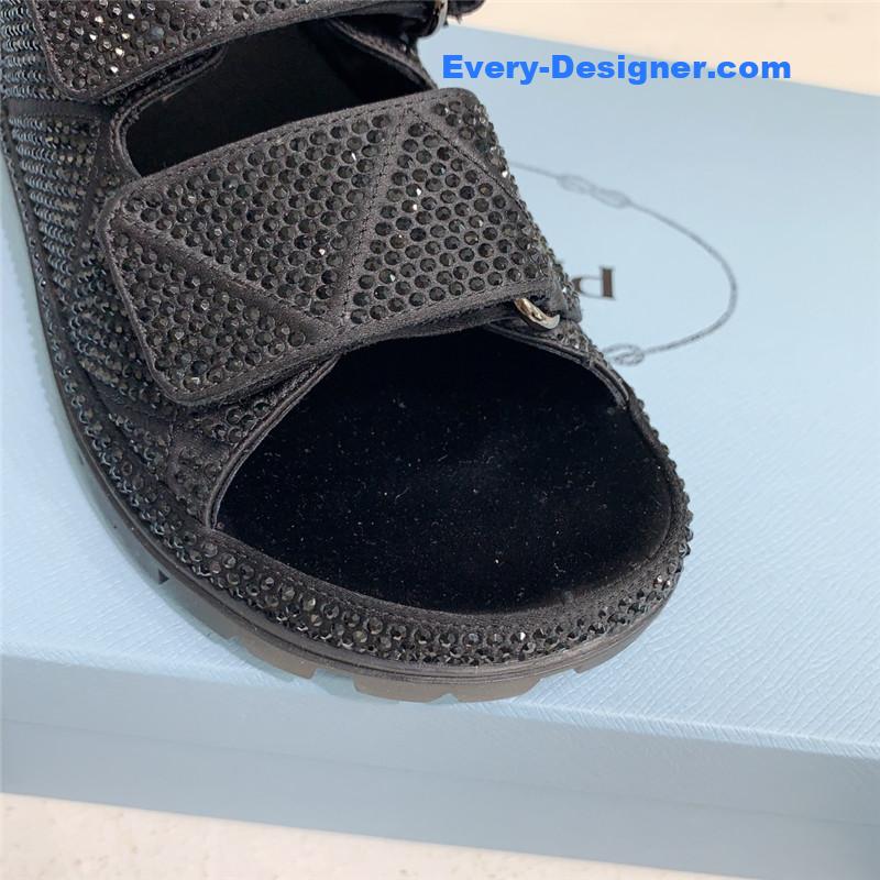 Pra*a rhinestone sandals