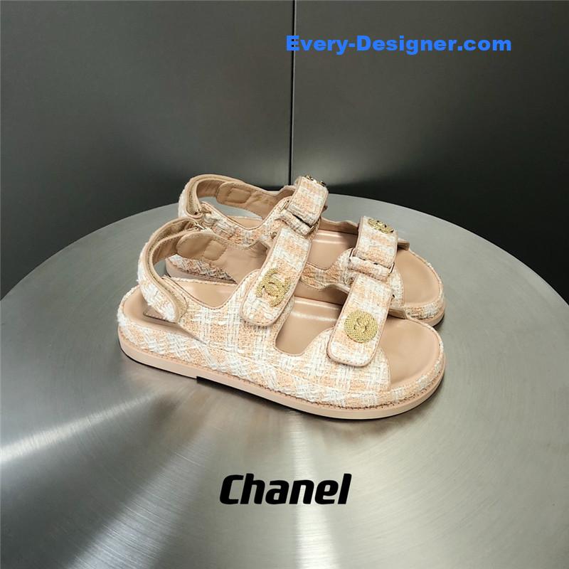 CC wool velcro beach sandals