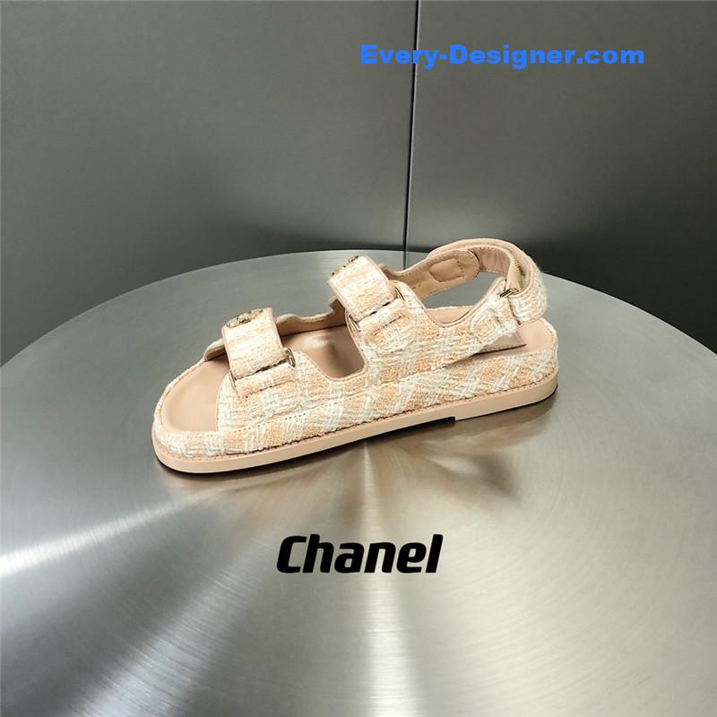 CC wool velcro beach sandals