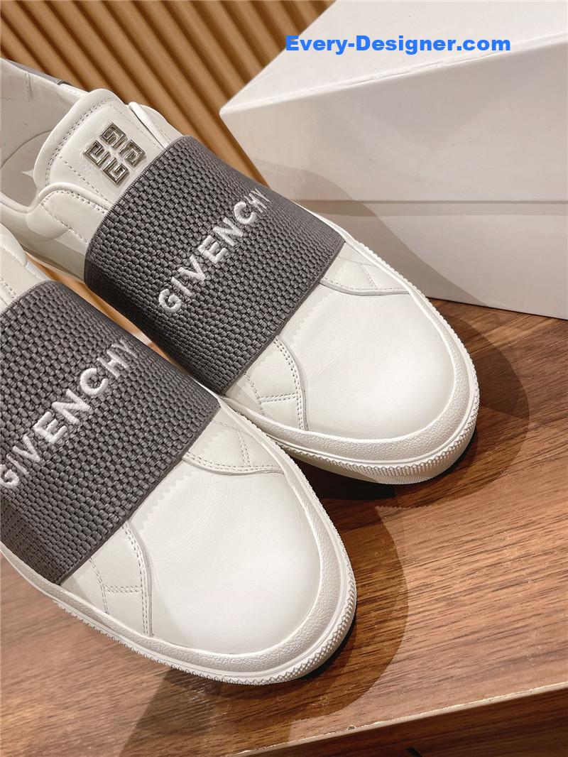Givenchy Elastic Metal Buckle White Shoes