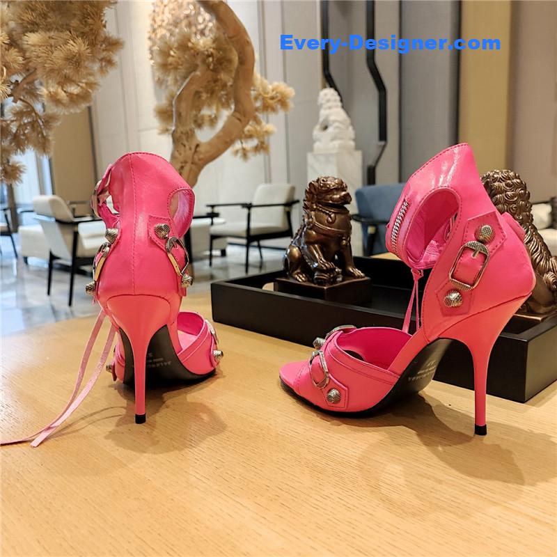 Ba1en*iaga studded fishmouth sandals