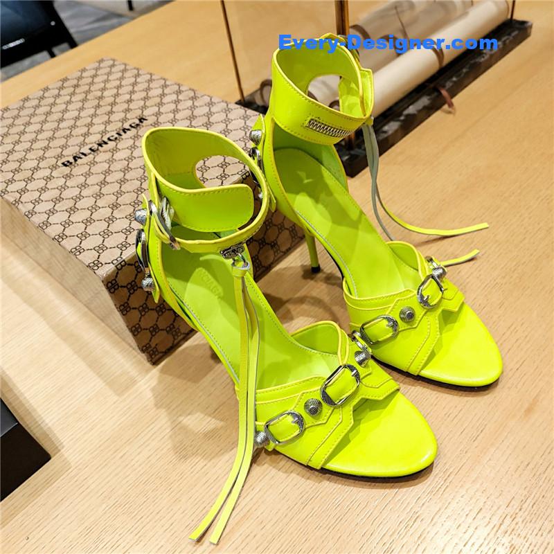 Ba1en*iaga studded fishmouth sandals