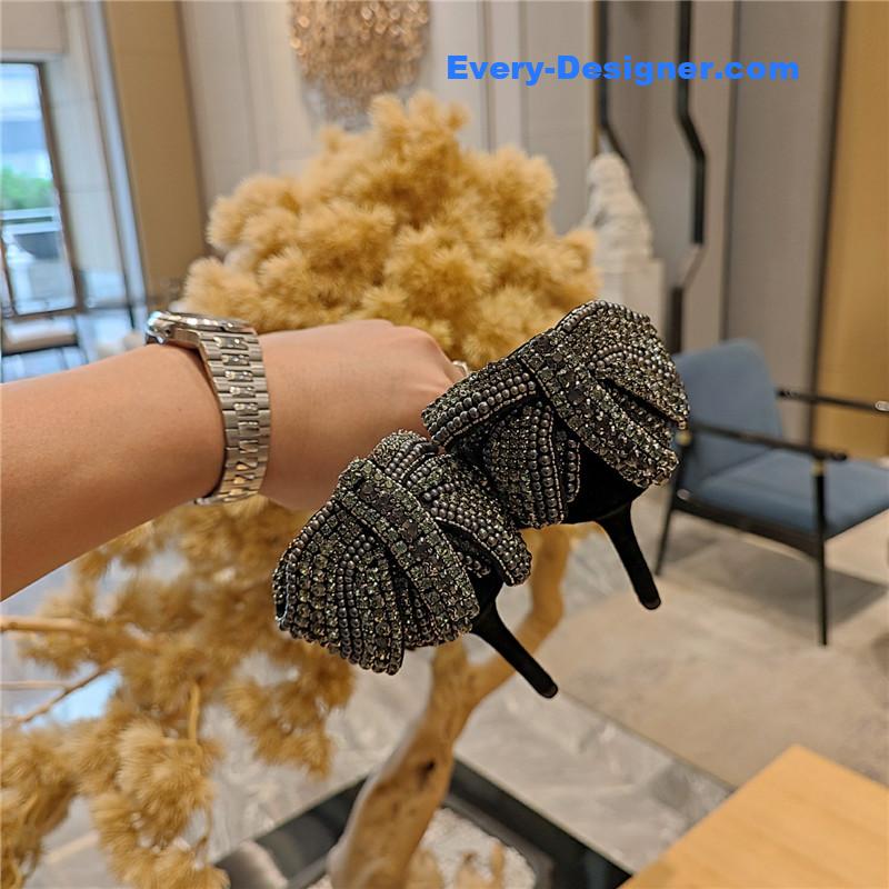 j1m*y ch00 pearl crystal bow D1am0nd shoes