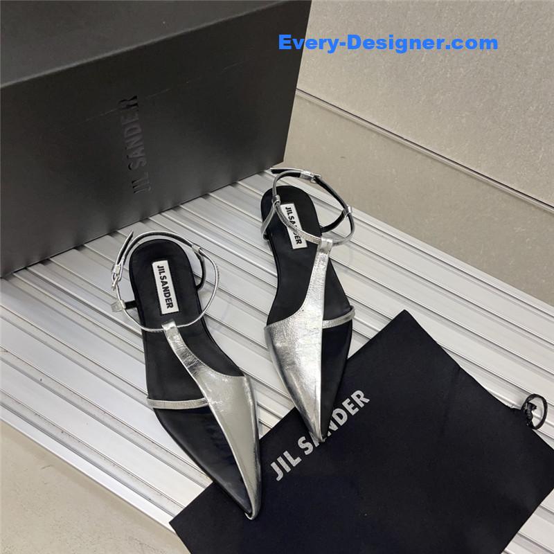 jil sander spring and summer new small high-heeled sandals