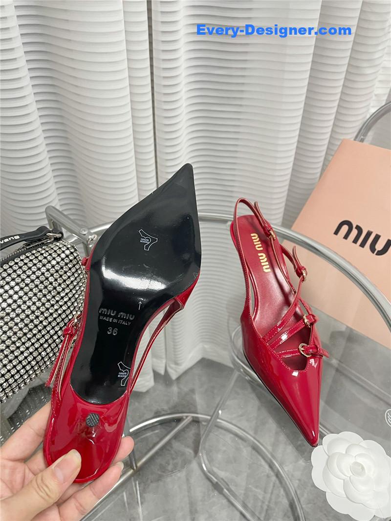 M1um1u spring and summer catwalk style kitten heel sandals