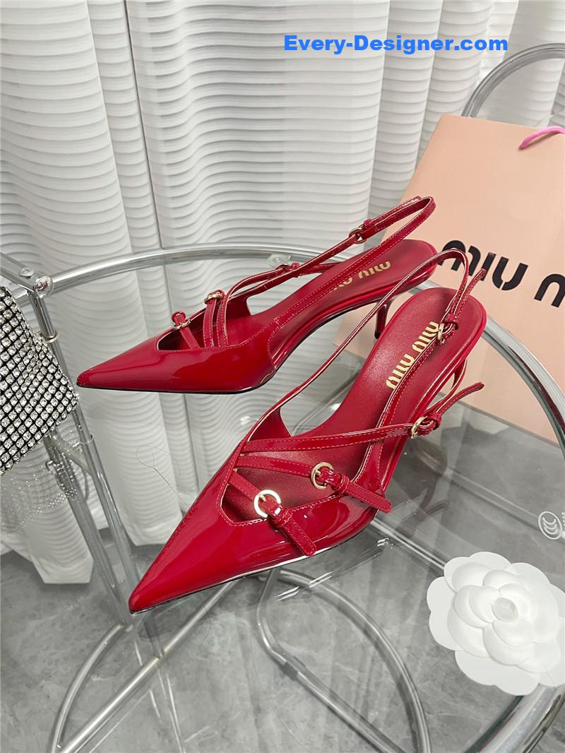 M1um1u spring and summer catwalk style kitten heel sandals