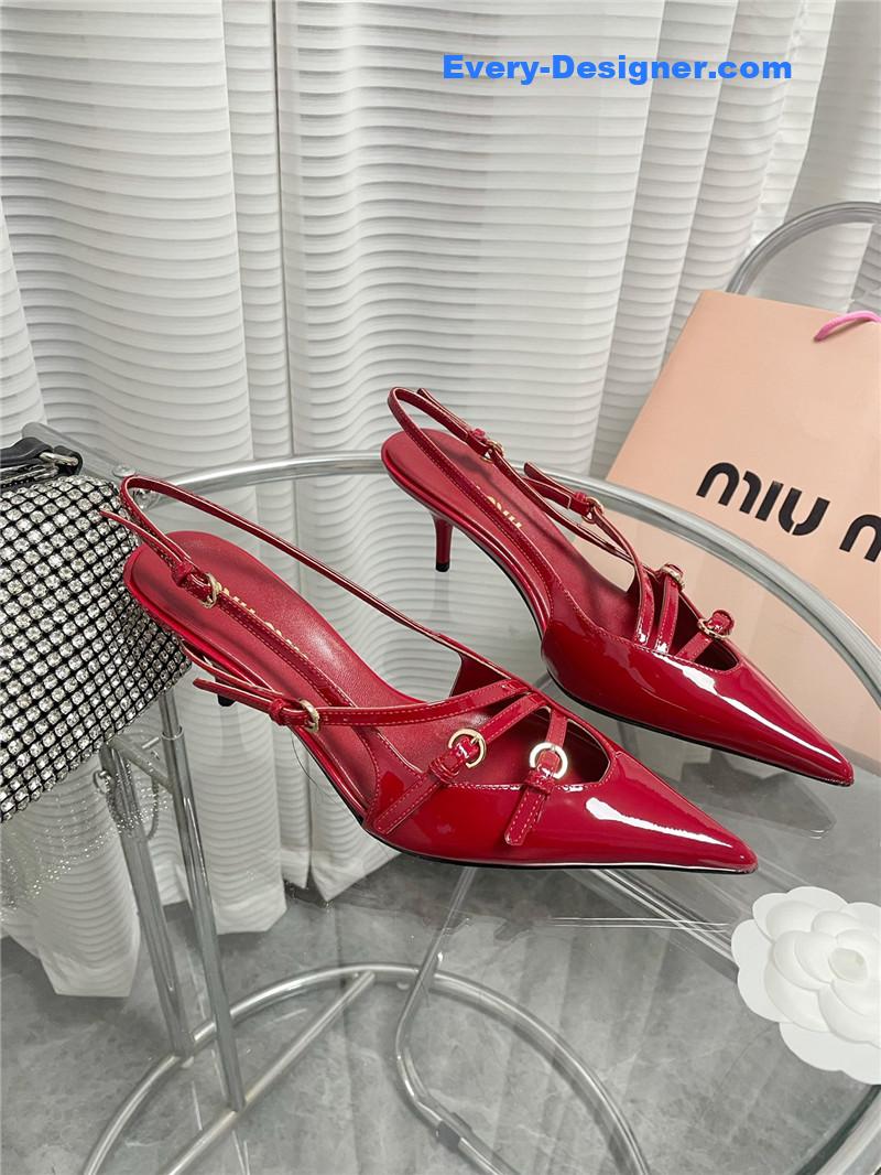 M1um1u spring and summer catwalk style kitten heel sandals