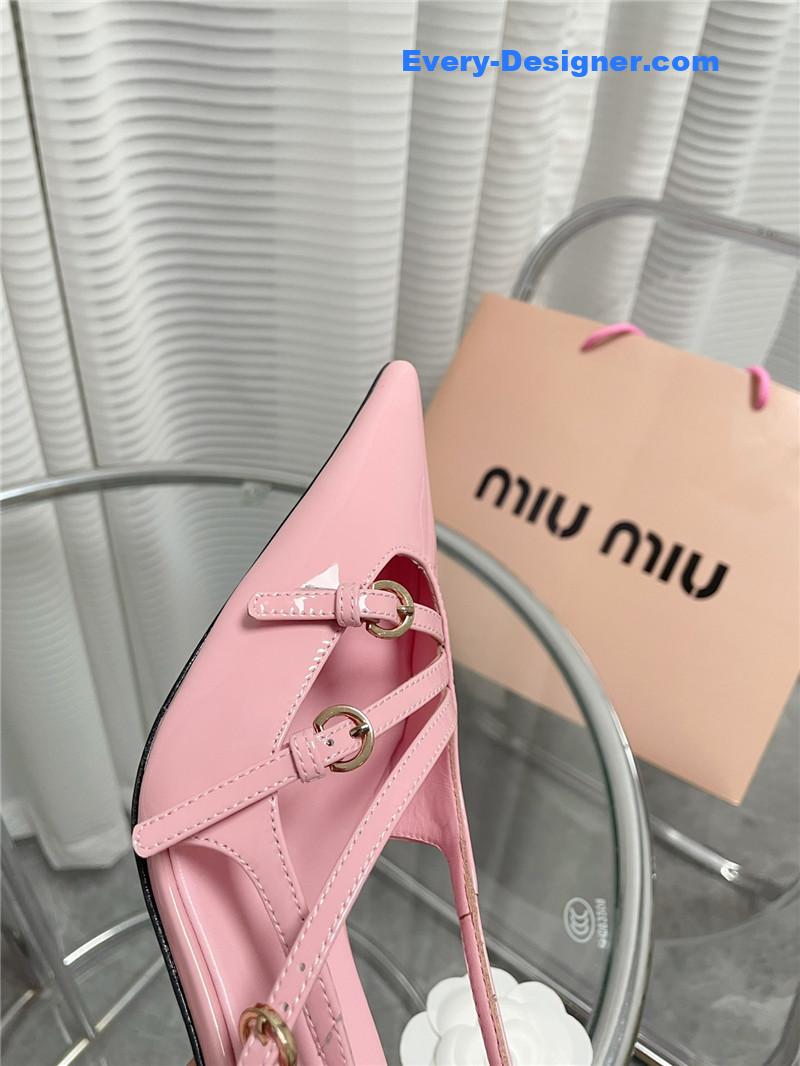 M1um1u spring and summer catwalk style kitten heel sandals