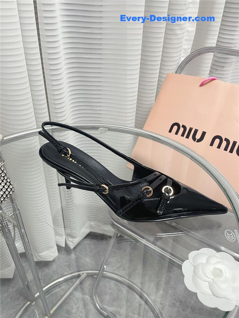 M1um1u spring and summer catwalk style kitten heel sandals
