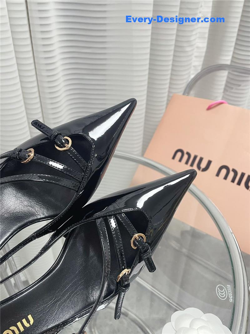 M1um1u spring and summer catwalk style kitten heel sandals