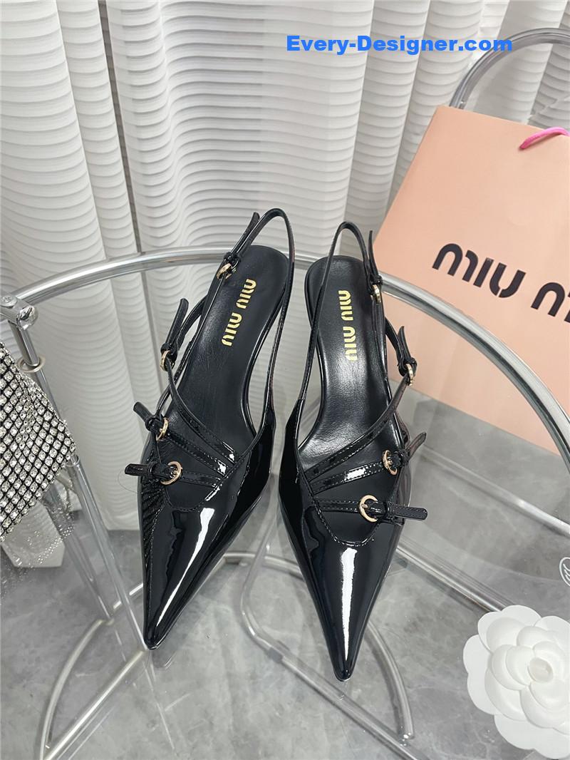 M1um1u spring and summer catwalk style kitten heel sandals