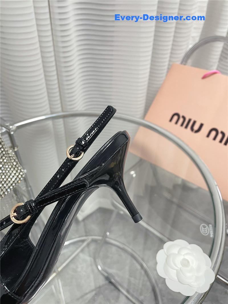 M1um1u spring and summer catwalk style kitten heel sandals
