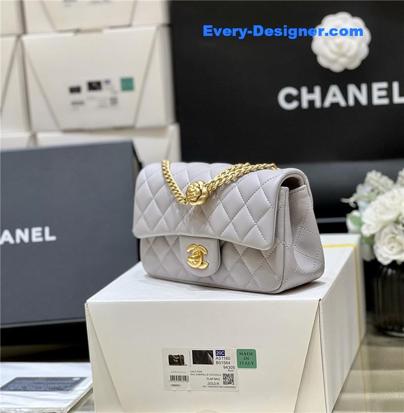 Ch**el cf camellia flap bag