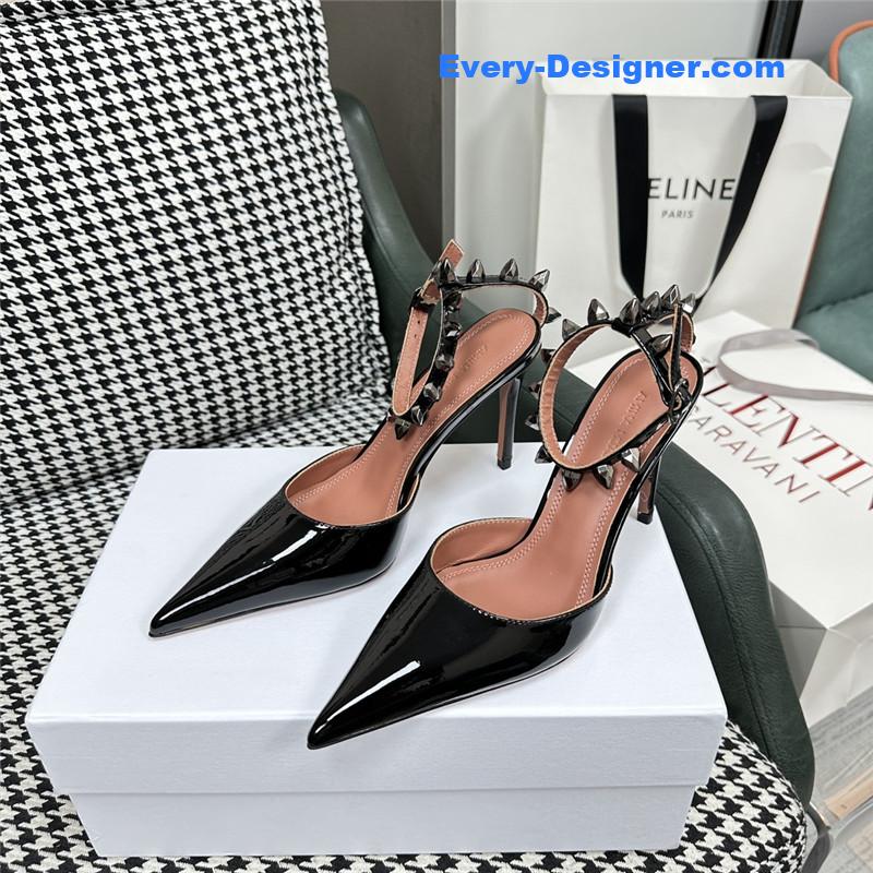 amina muaddi high heel sandals