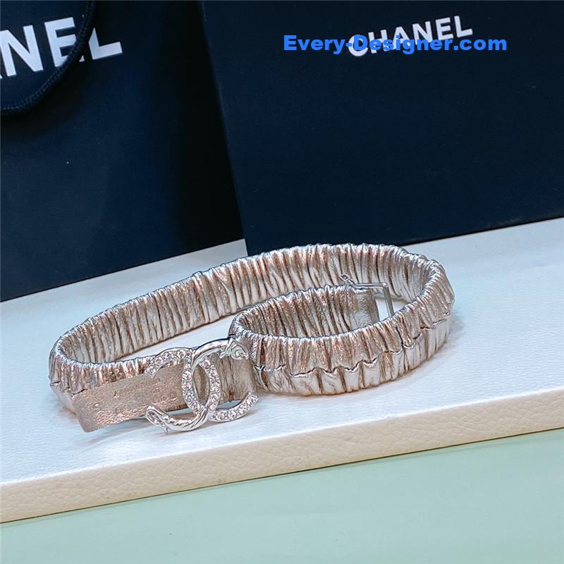 Ch**el calfskin elastic belt