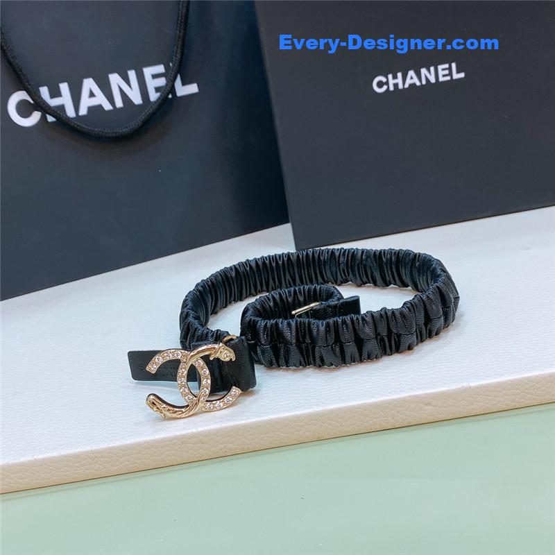 Ch**el calfskin elastic belt